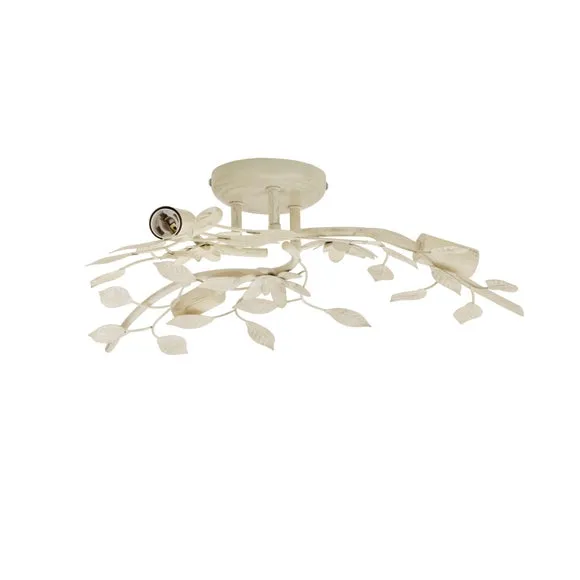 Chantelle Floral 3 Light Flush Ceiling Light 5