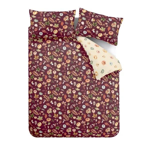 Catherine Lansfield Autumn Pumpkins Polycotton Duvet Cover & Pillowcase Set 5