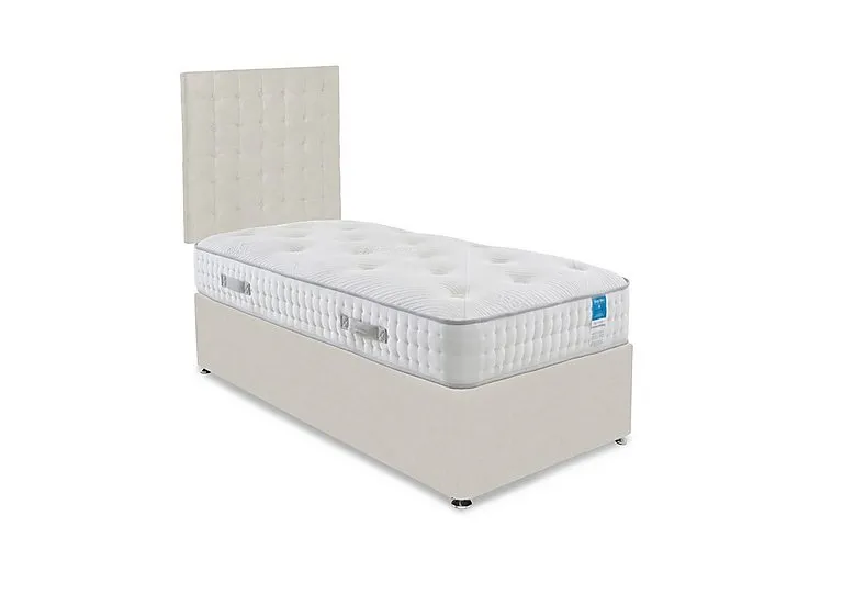 Ergo Deluxe Divan Set - Small Single - Plush Ecru