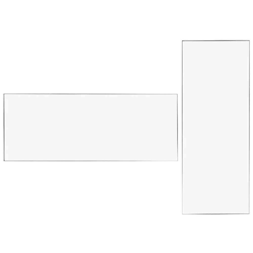 Heal's Fine Edge Mirror Rectangle 130x50cm Silver 1