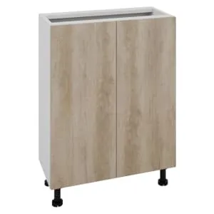 Wickes Broxwood Grey Oak Slimline Depth Base Unit - 600mm