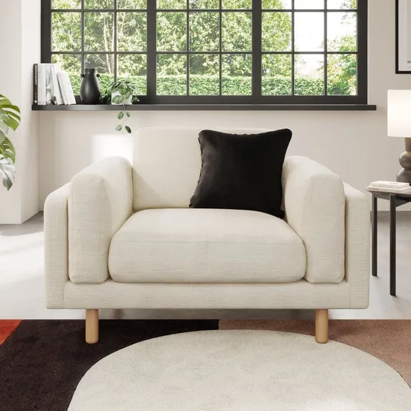 Newton Chunky Tonal Weave Snuggle Chair 1