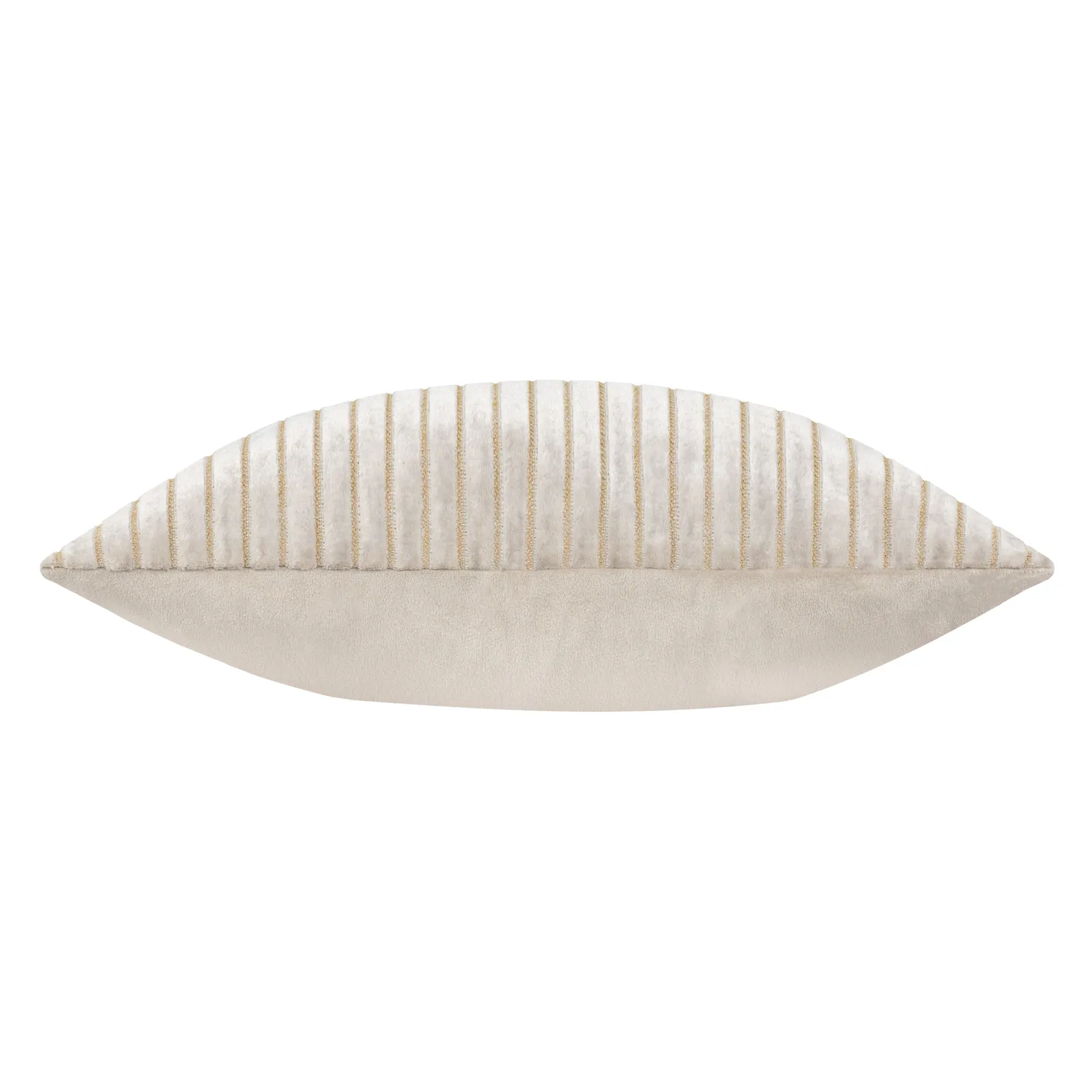 Paoletti Savoy Stripe Velvet Cushion in Ivory 4