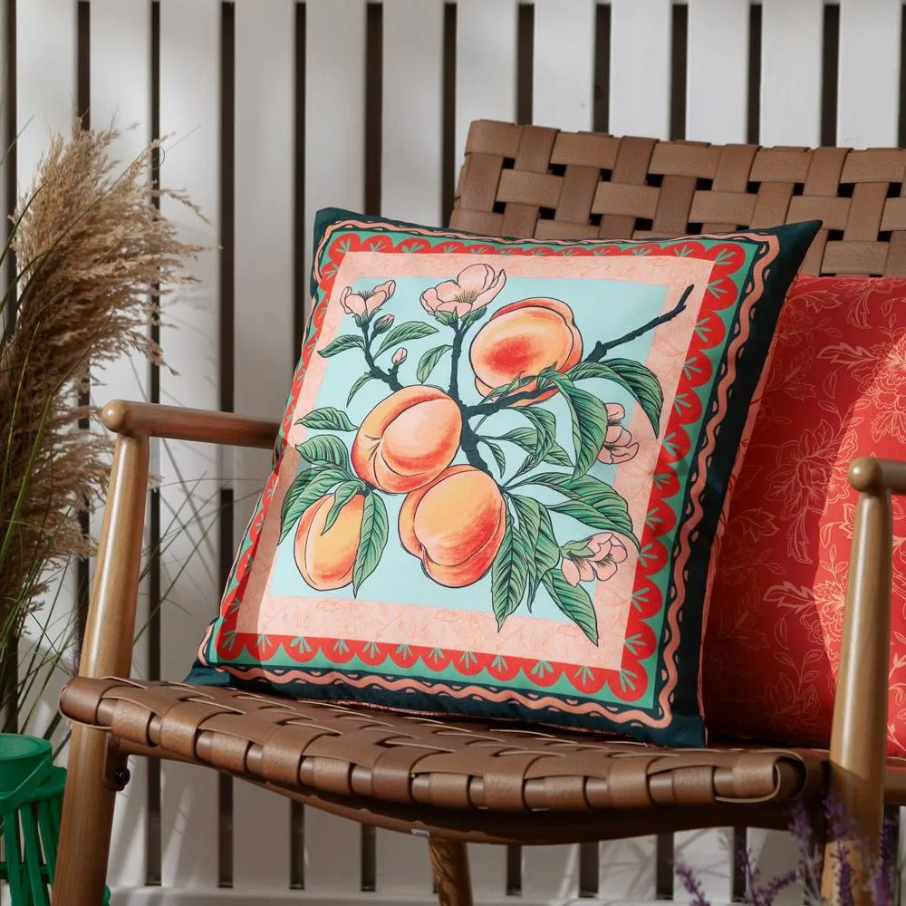 Furn Anemone Peaches Printed Outdoor Cushion