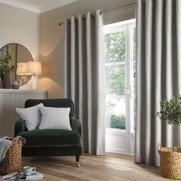 Churchgate Swithland Herringbone Eyelet Curtains (Blackout Available) 2