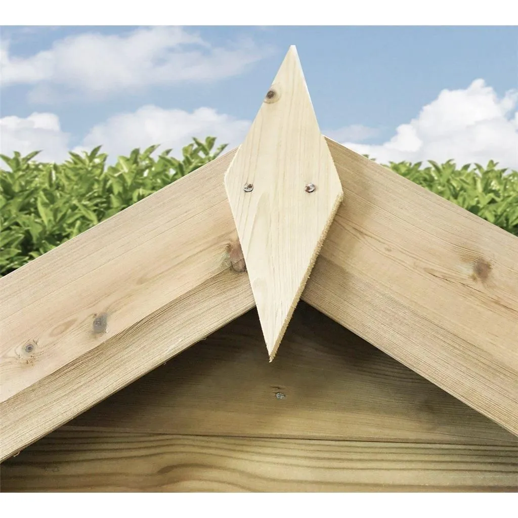 Marlborough 14 x 6 Pressure Treated High Eaves Reverse Apex Shed with Single Door in Natural 4