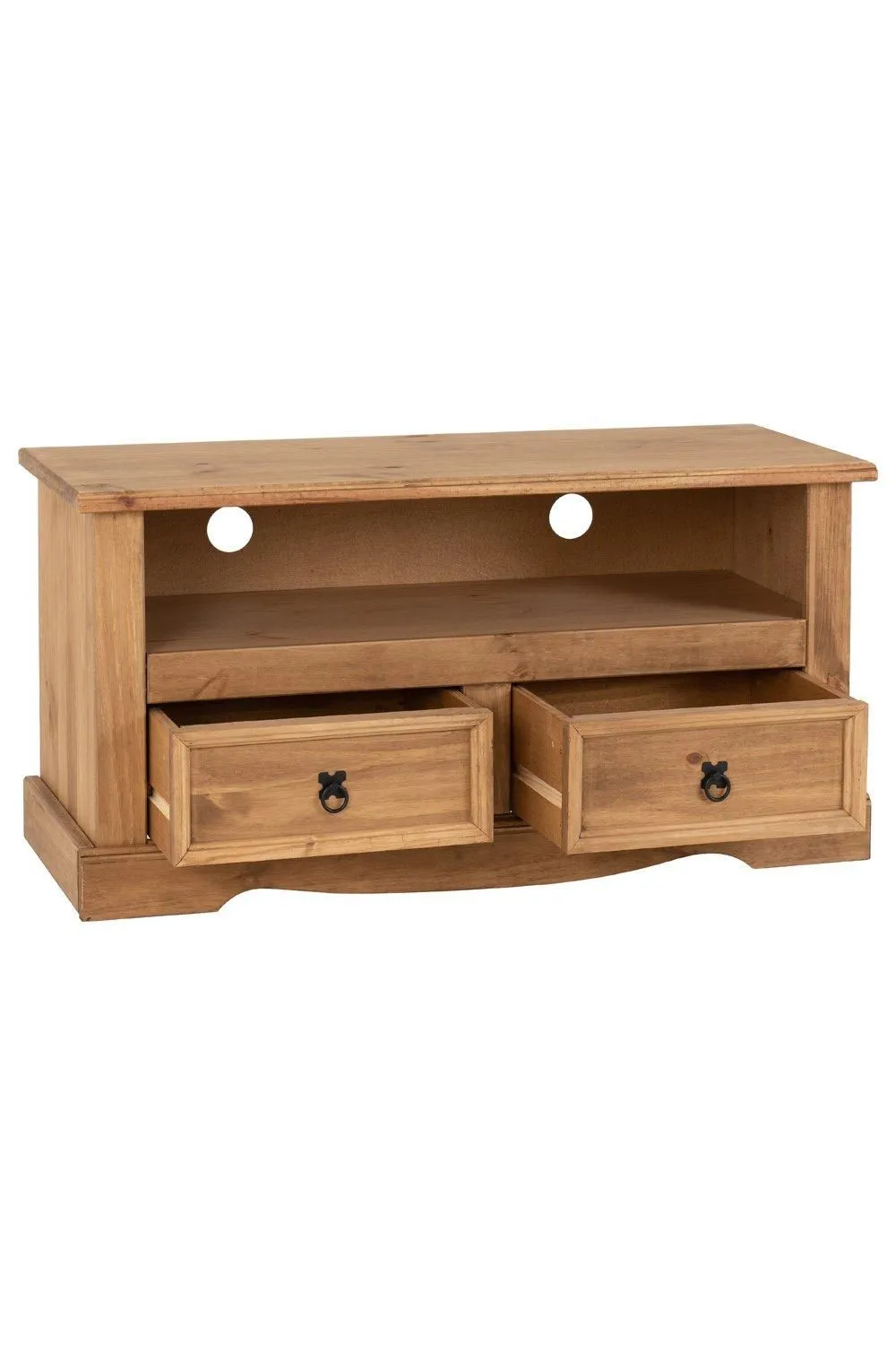 Seconique Corona 2 Drawer Flat Screen TV Unit in Natural 3