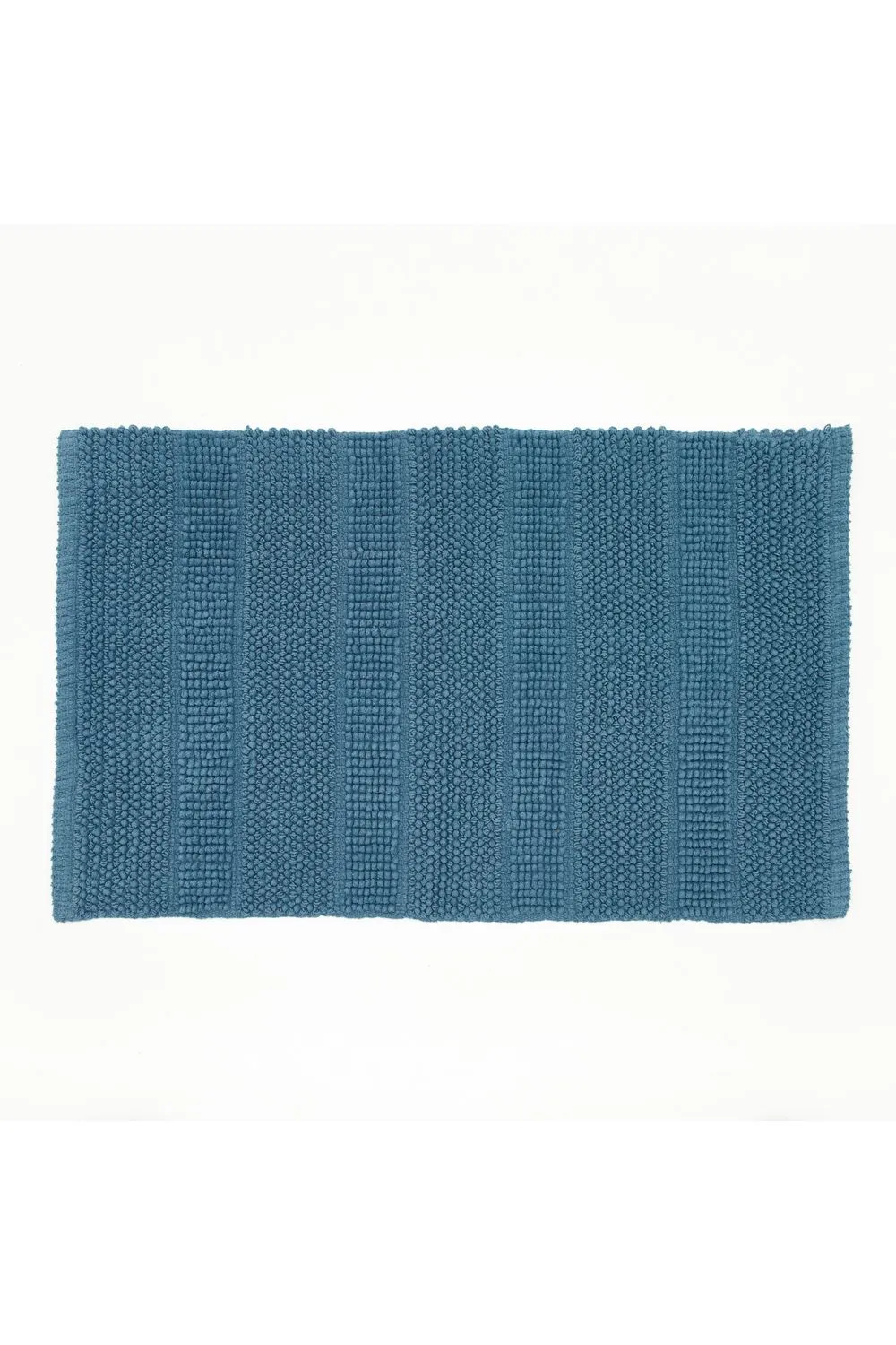 Deyongs Romeo Textured 100% Cotton Bath Mat - 1500gsm Absorbent Bathroom Rug | 1846 in Mid Blue 2