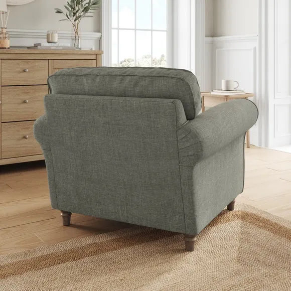 Flori Tonal Plush Chenille Armchair 3