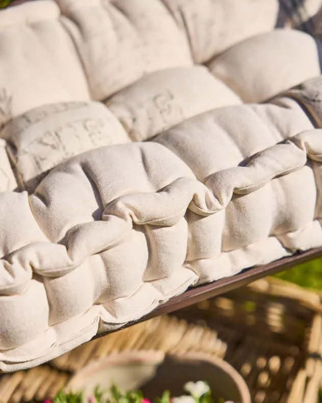Dibor Traditional Belle Jardinere Green Summer Outdoor Garden Bench Cushion L112cm x W44cm 3