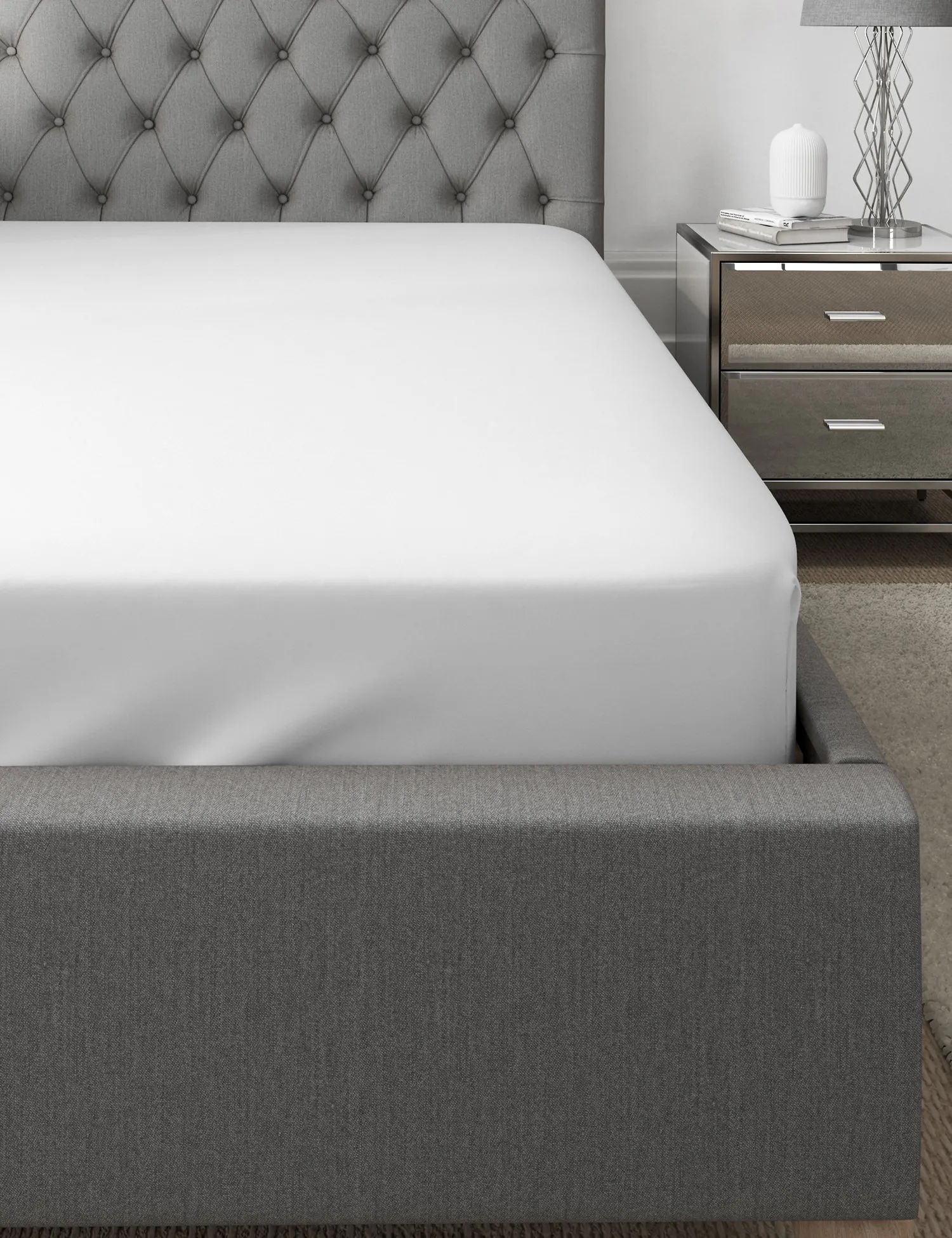 M&S Egyptian Cotton 400 Thread Count Sateen Deep Fitted Sheet