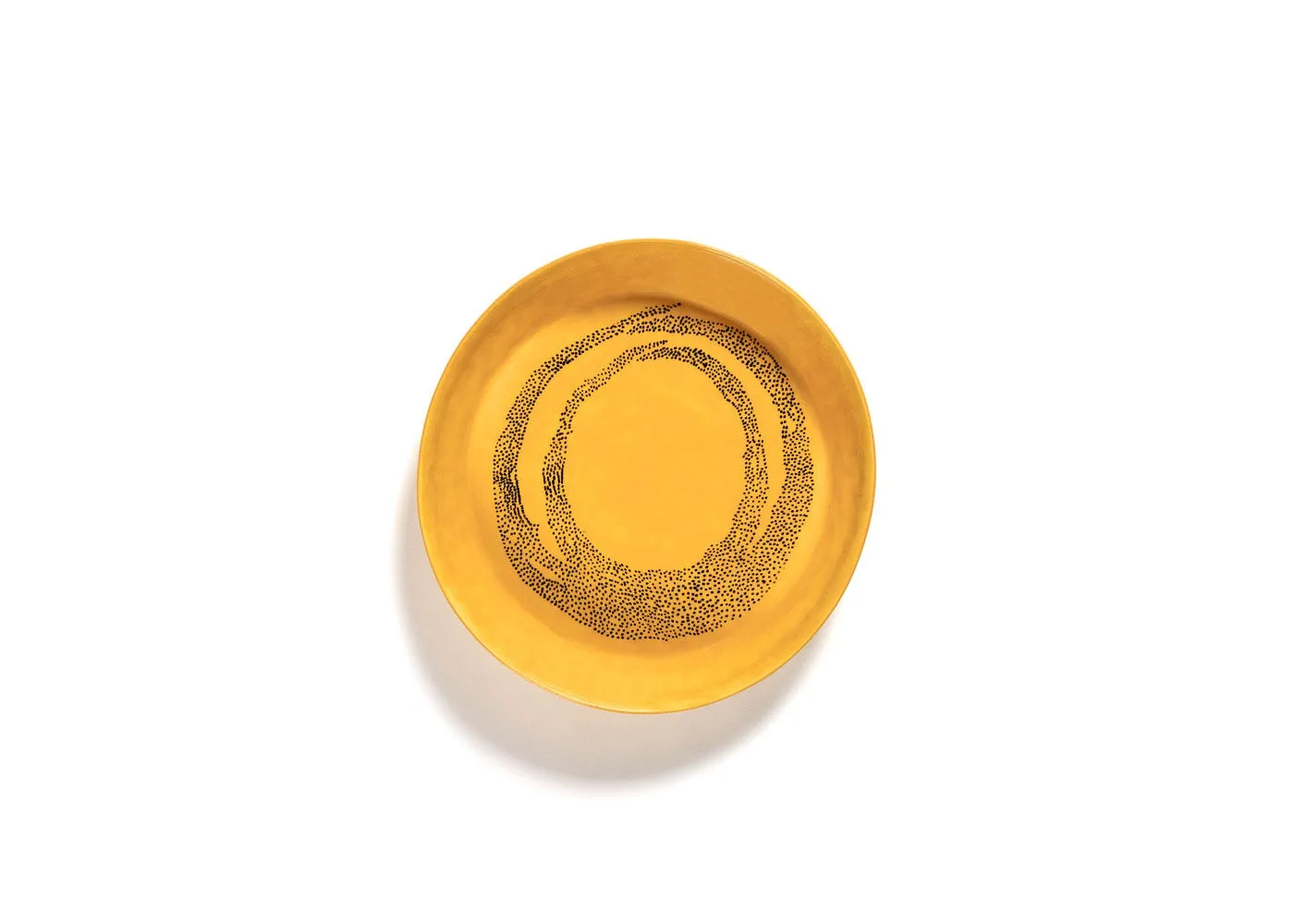 Serax Ottolenghi Feast Swirl Serving Plate Yellow and Black Small