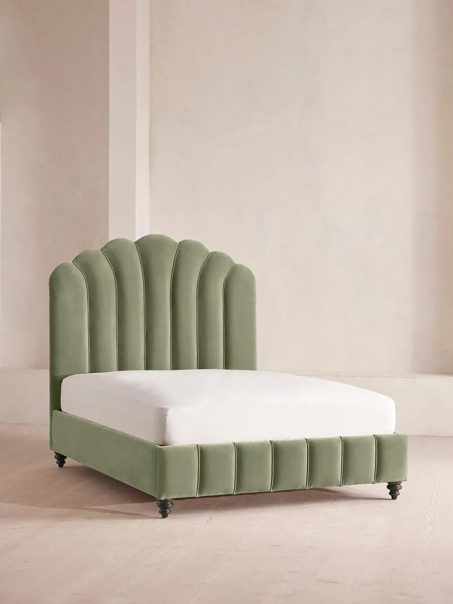 Manette Bed, Super King, Velvet, Seafoam