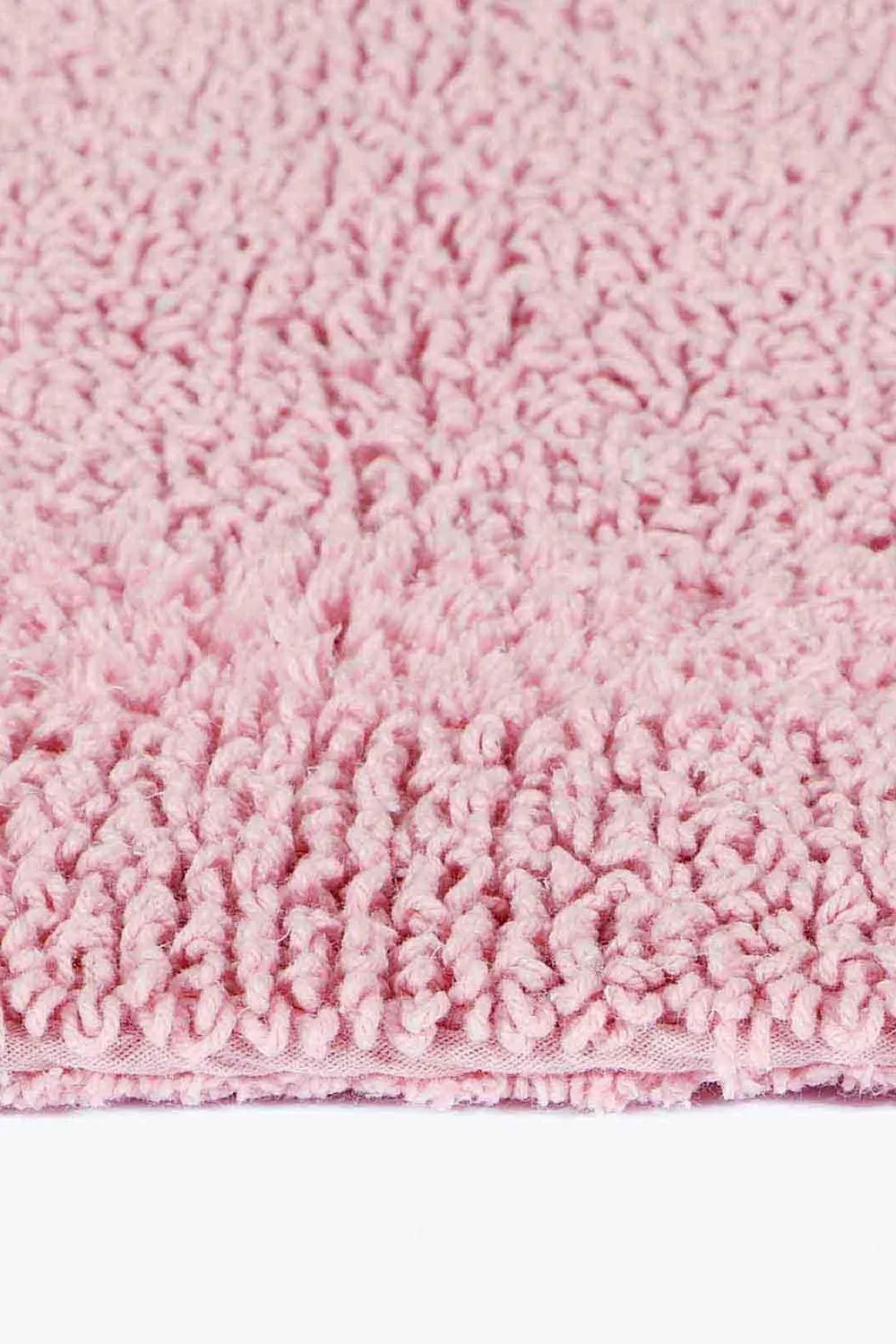 Homescapes Luxury Square Bath Mat 1600GSM 100% Cotton Reversible Shower Mat, 50cm in Baby Pink 5