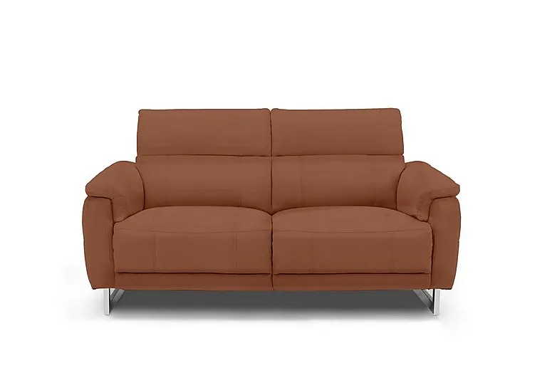 Moet 2 Seater Leather Power Recliner Sofa with Telescopic Headrests - Butterscotch - Sofas and Armchairs - In Time for Christmas