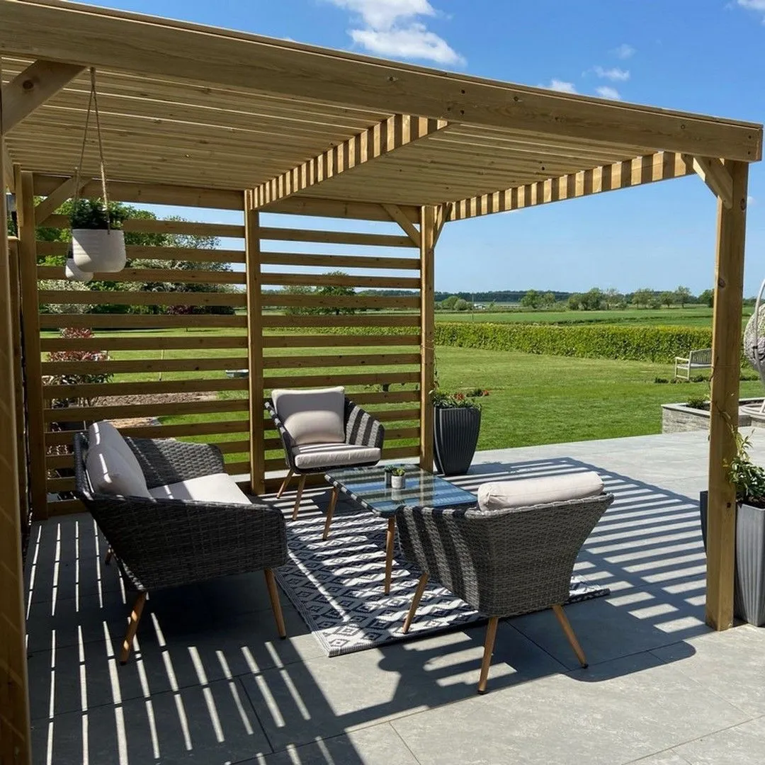 Rutland County Garden Furniture Ltd Shade Pergola - Wood - L240 x W360 x H270 cm - Light Green 6