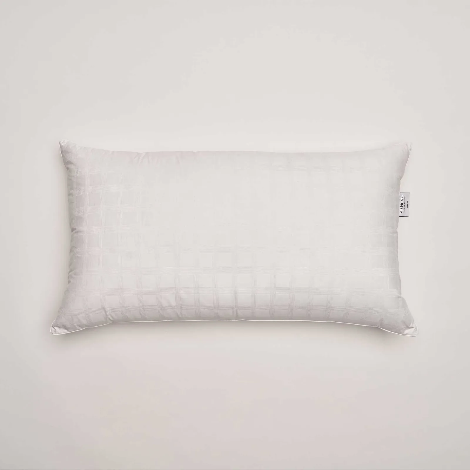 Vispring English Duck Down Pillow 90X50, White Fabric | Barker & Stonehouse