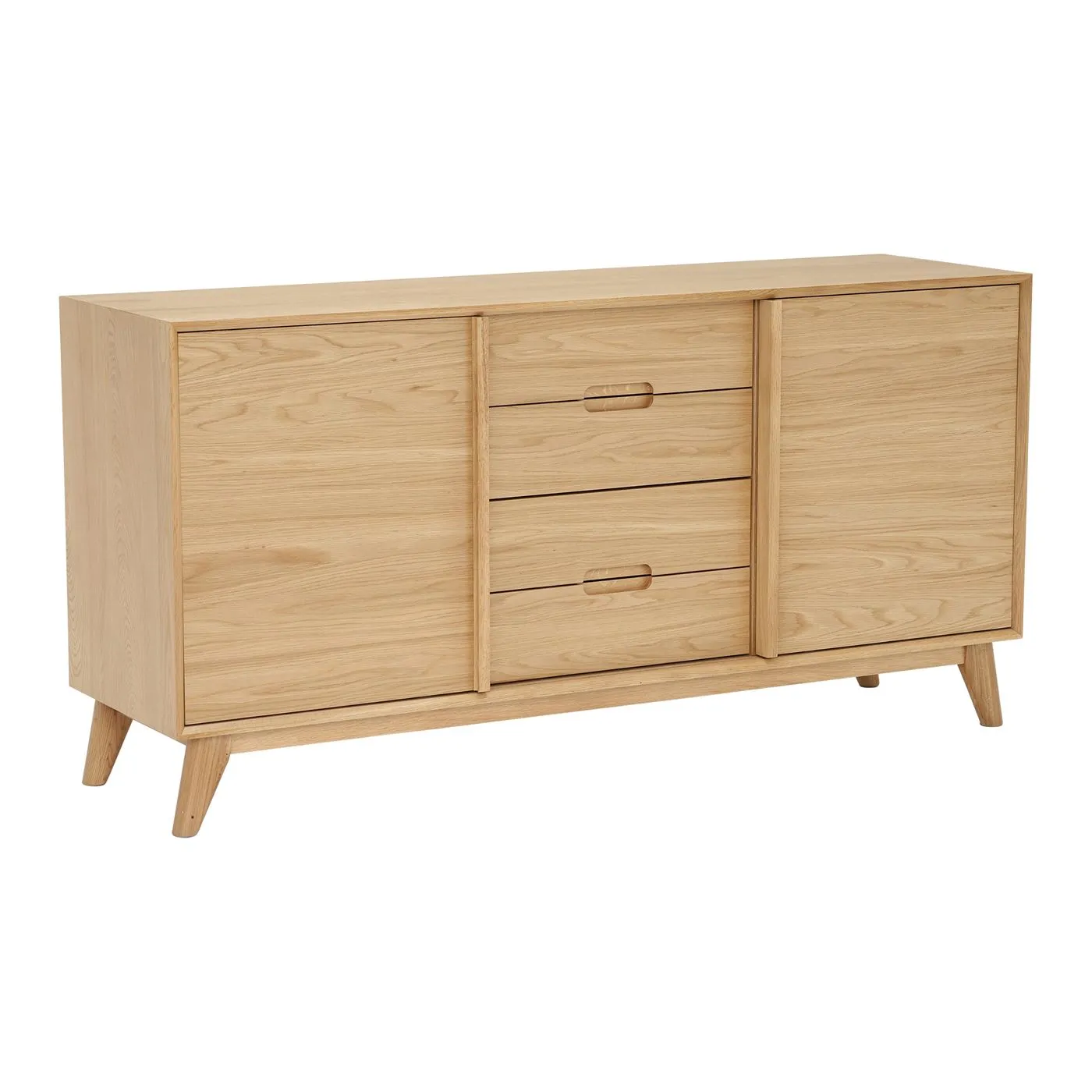 Lund 3 Section Sideboard, Oak