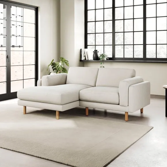 Newton Chenille Soft Texture Corner Chaise Sofa 1