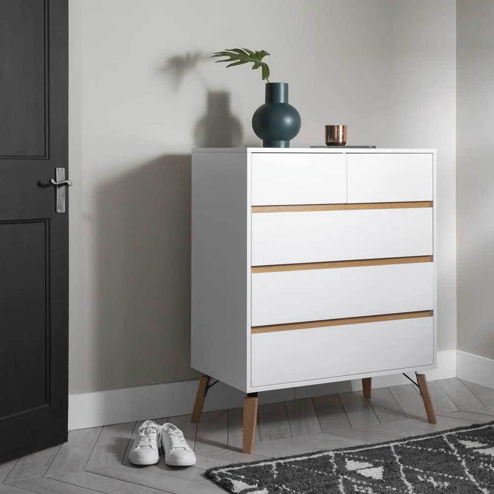 Nöa and Nani Otto Chest of Drawers 3+2 Drawer in White