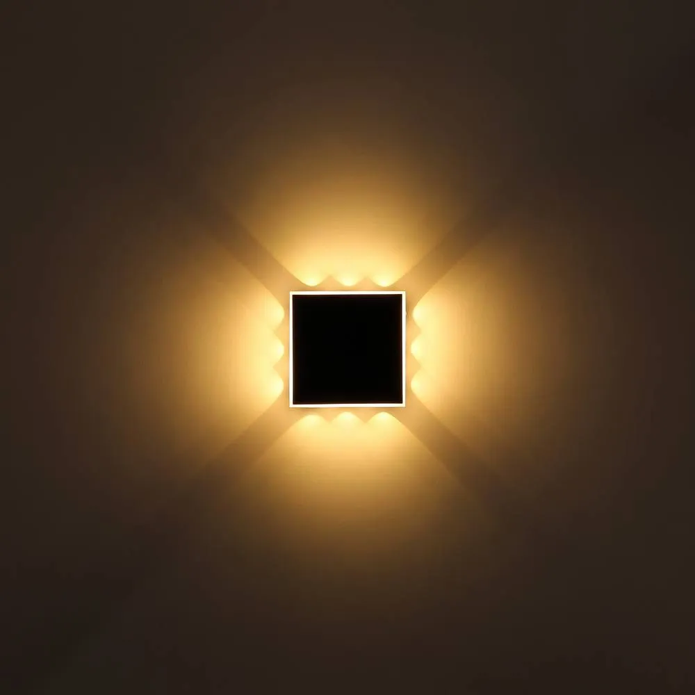 Netlighting Saidy 22cm Integrated LED Wall Lamp Matt Black LED 3000K 3