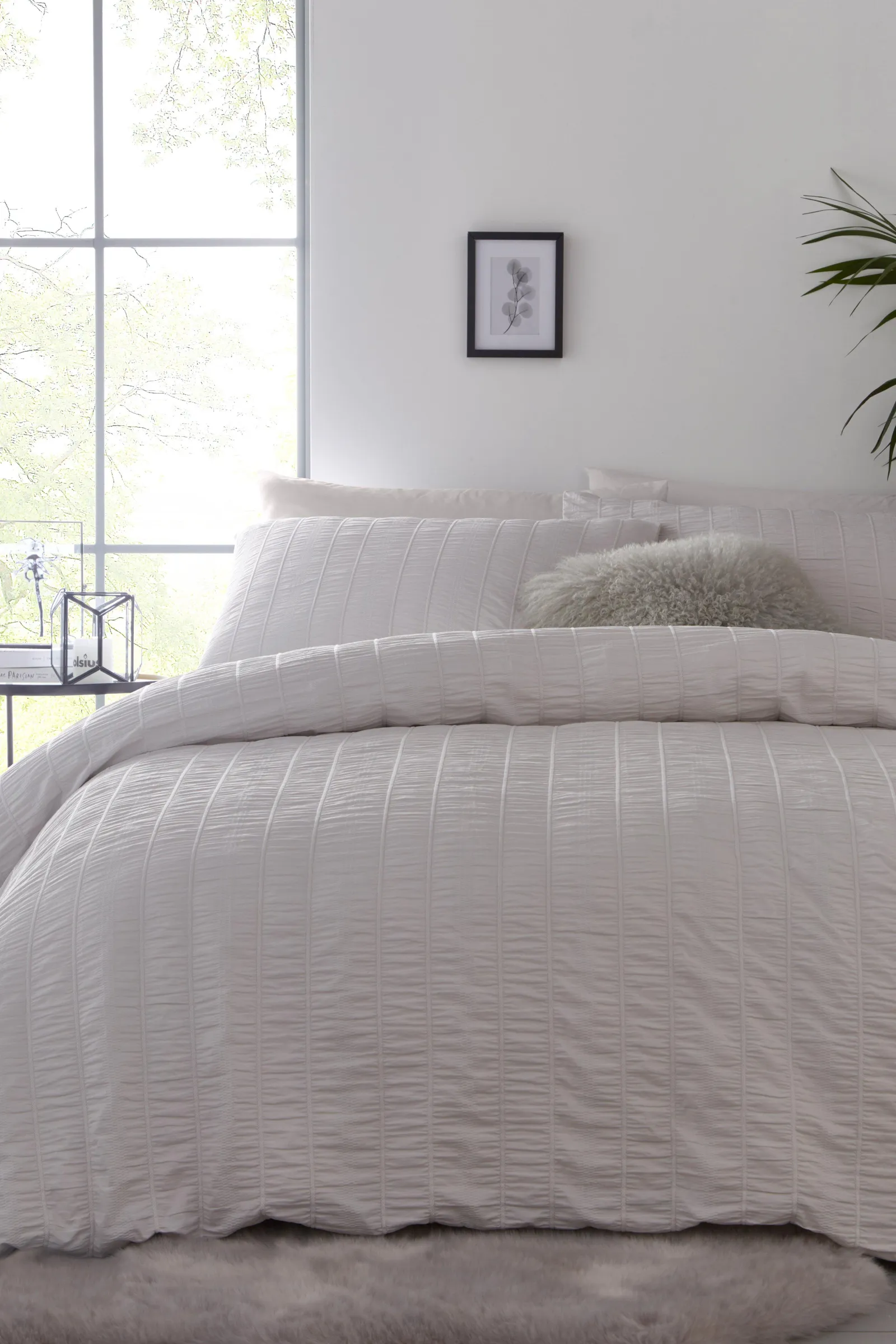 Seersucker King Duvet Set
