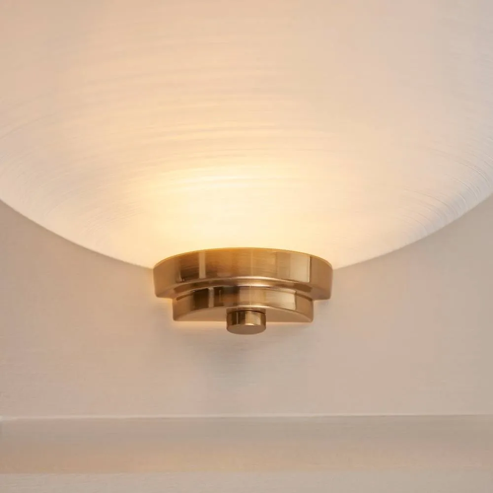 Netlighting Welles Flush Wall Uplighter White Glass 1x E27 5