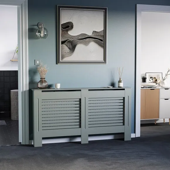 Return - Vida Designs Milton Radiator Cover, Large Olive Grey 3