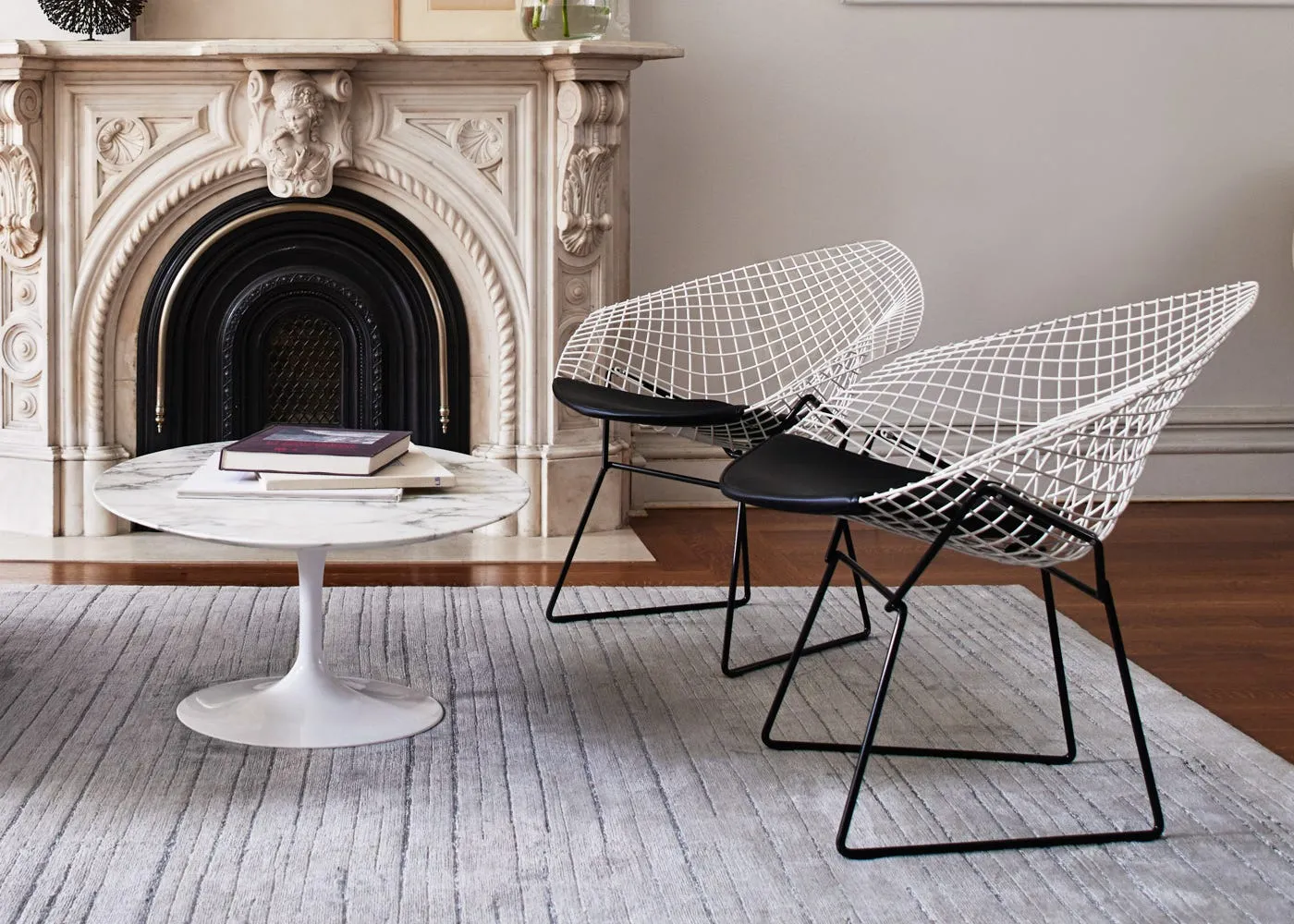Knoll Bertoia Diamond Chair in Tonus 210 and Bronze Finish 3