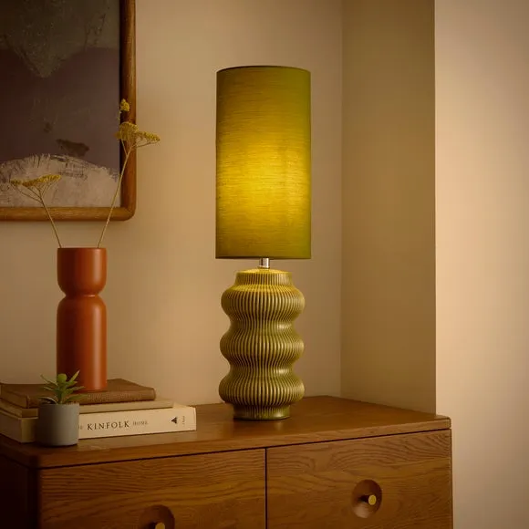 Pippin Ribbed Ceramic Table Lamp 2