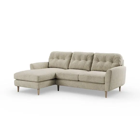 Sven Chunky Chenille Large Corner Chaise Sofa 6