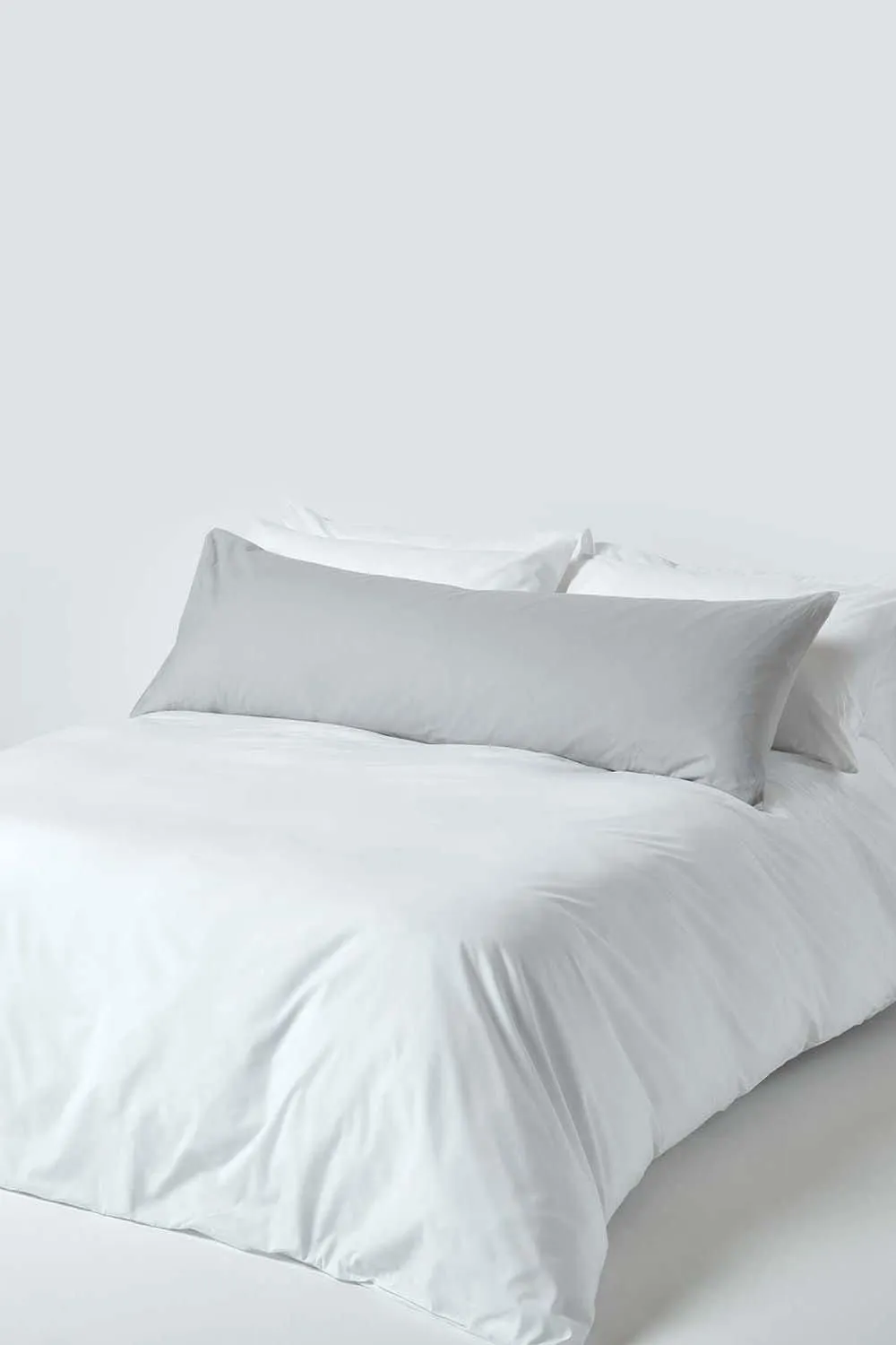 Homescapes Egyptian Cotton Housewife Body Pillowcase 200 TC in Silver 2