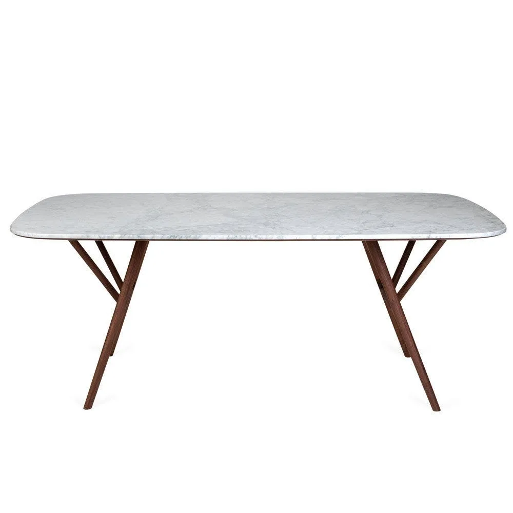 Heal's Anais Dining Table Walnut Marble Top 2