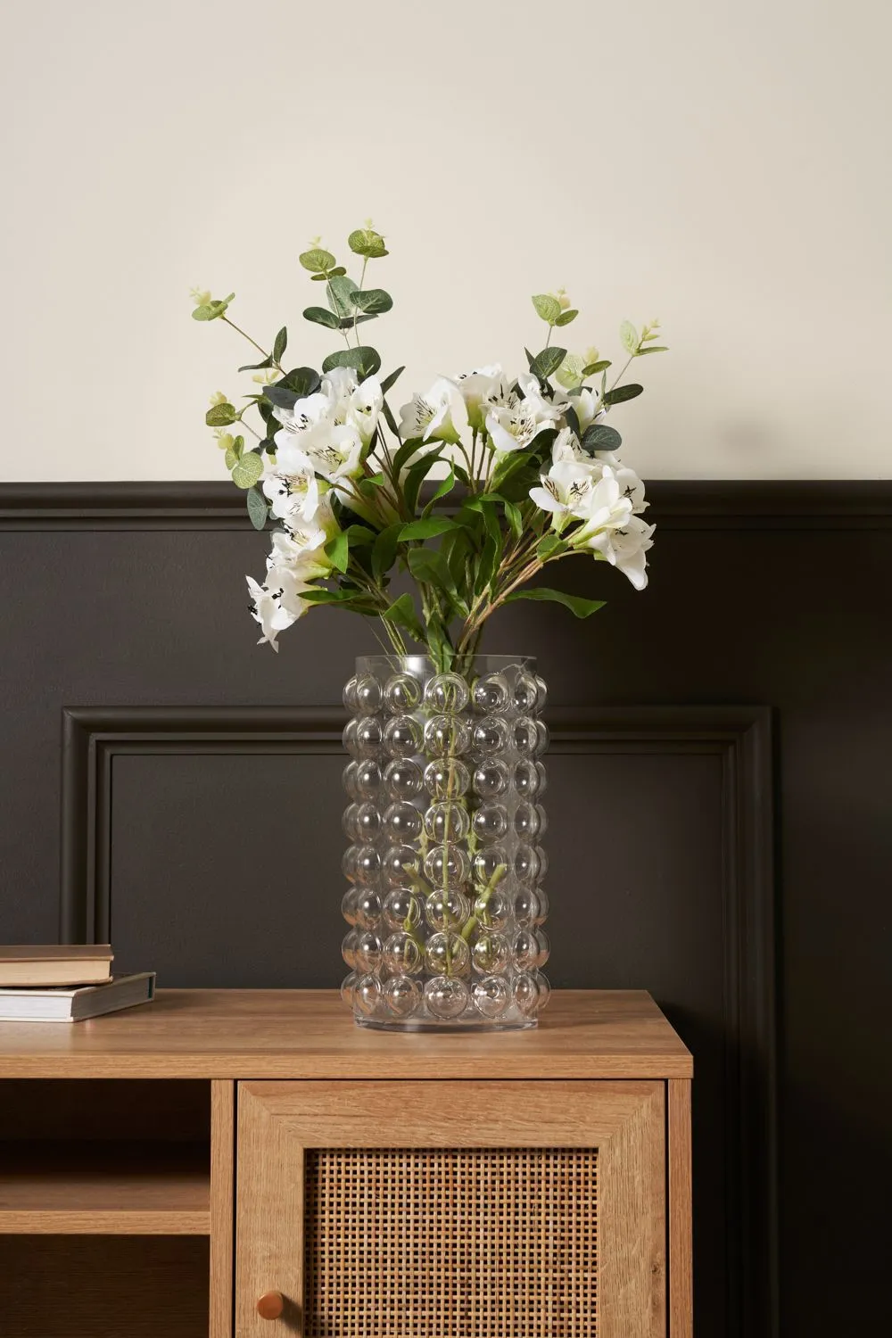 BHS Medium Clear Bobble Glass Vase