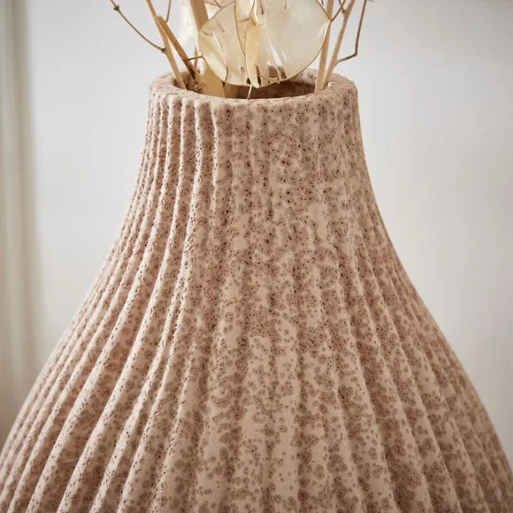 Ribbed Stone Bottle Vase 2