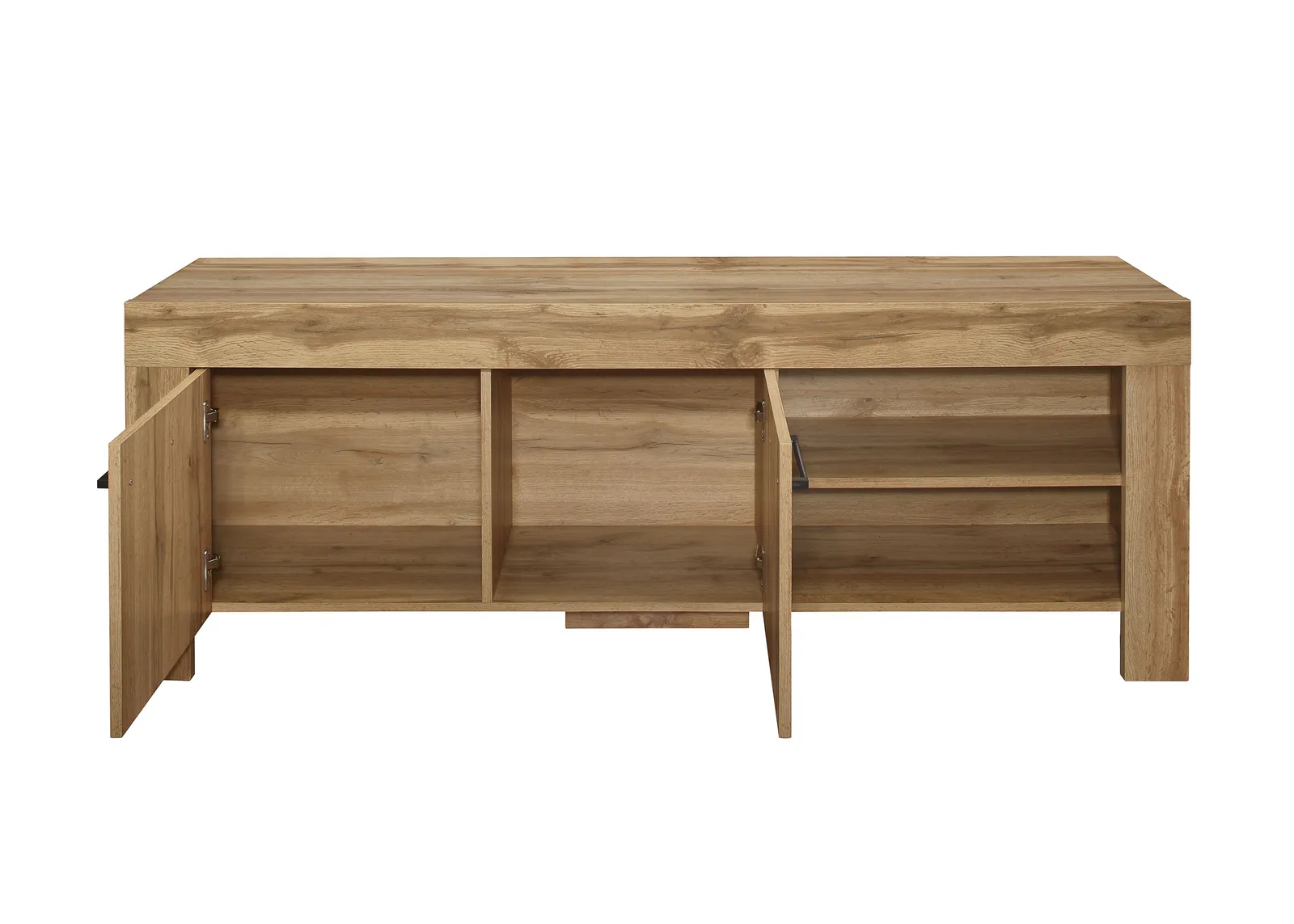 Birlea Oak TV Unit Wide Compton Widescreen Entertainment Unit in Brown 4