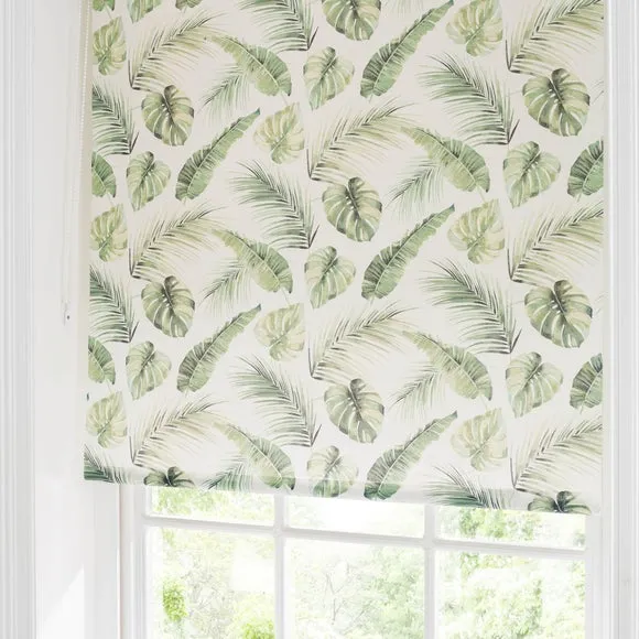 Voyager Green Leaf Moisture Resistant Daylight Roller Blind 4