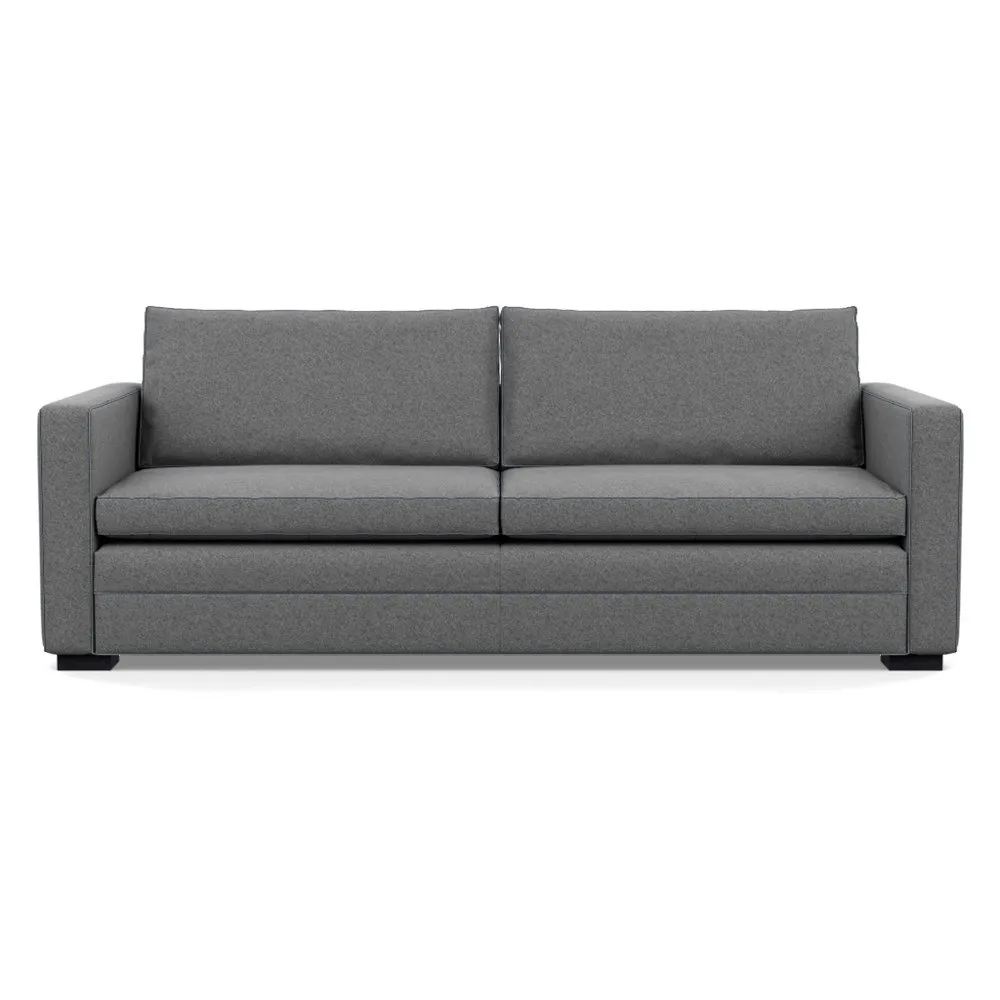Heal's Palermo 4 Seater Sofa St Moritz Wool Light Grey 157 Black Feet 1