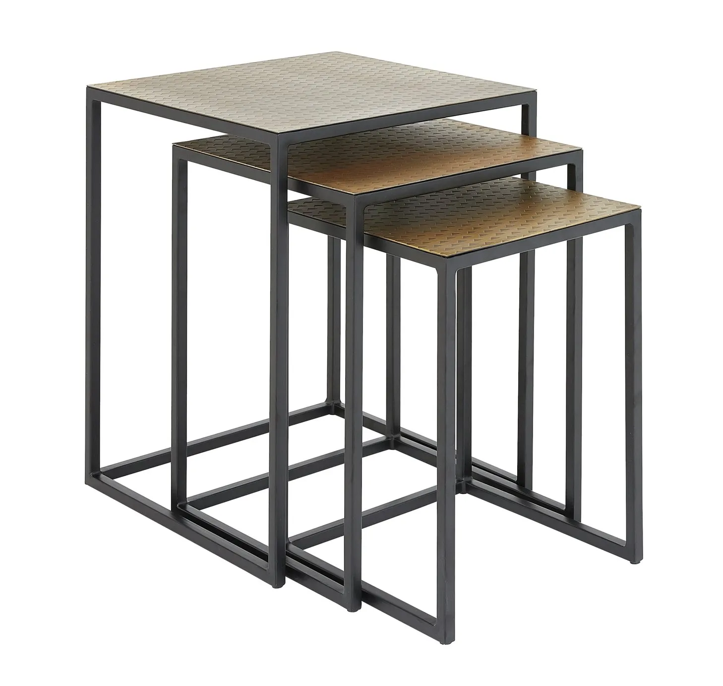 Habitat Raza India Nest of 3 Tables - Gold