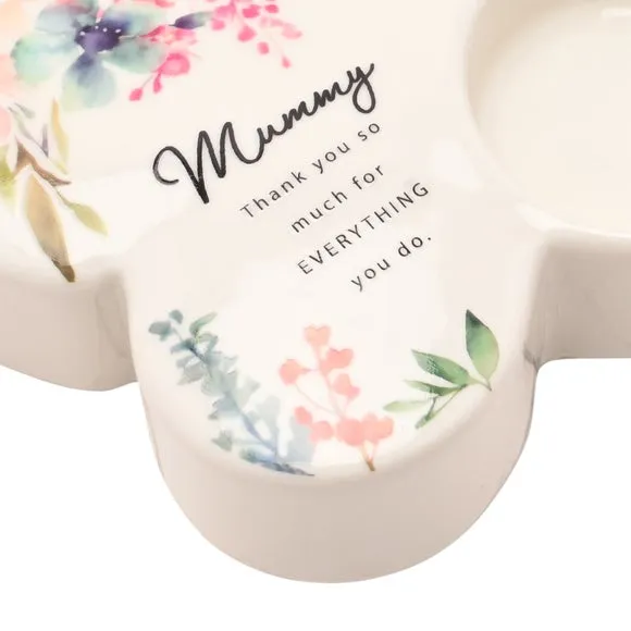 The Cottage Garden Floral Butterfly Ceramic Tealight Holder 3