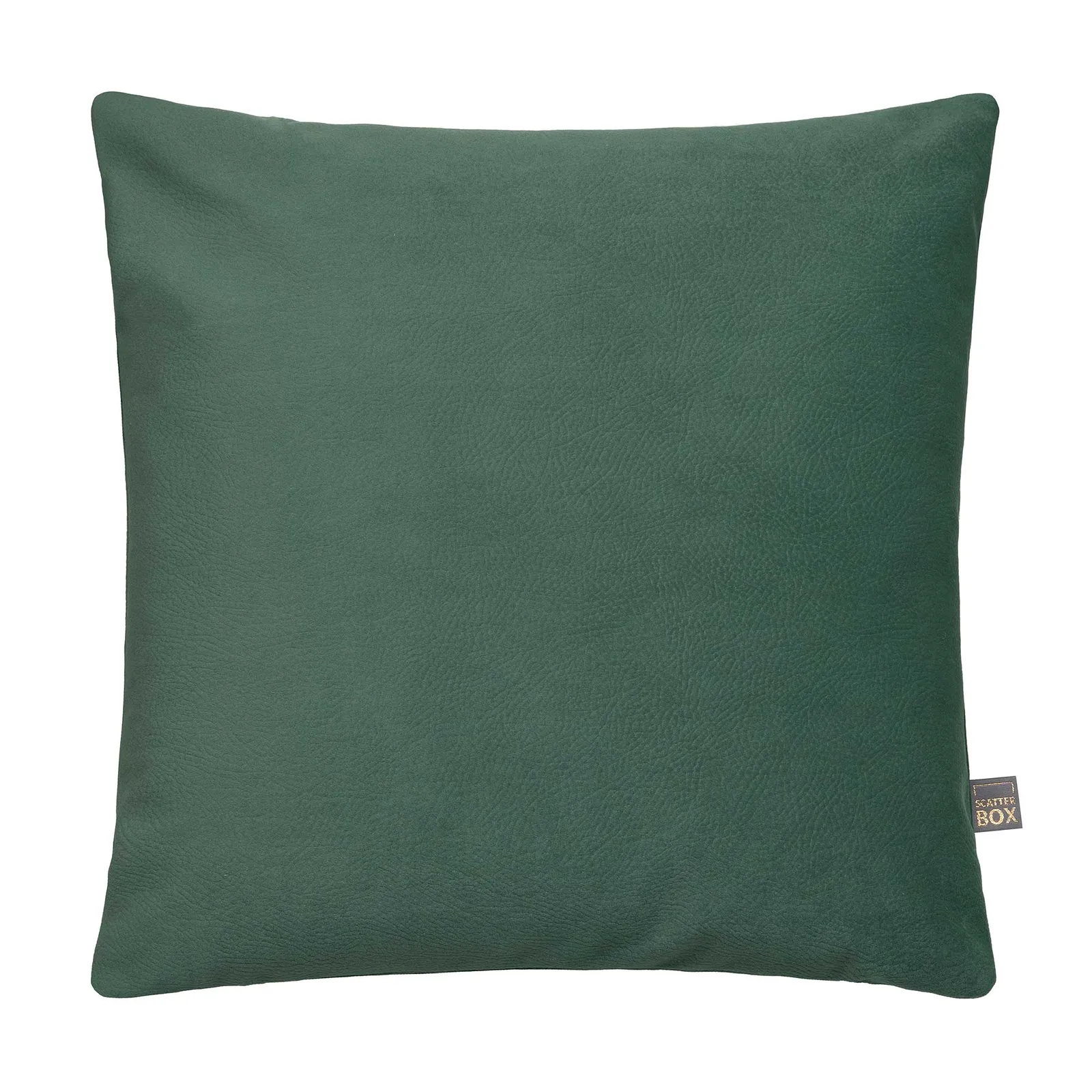 Green Faux Suede Cushion, Square Polyester | Barker & Stonehouse
