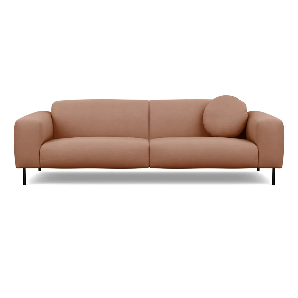 Heal's Luna 4 Seater Sofa Siena Cotton Clay Black Feet
