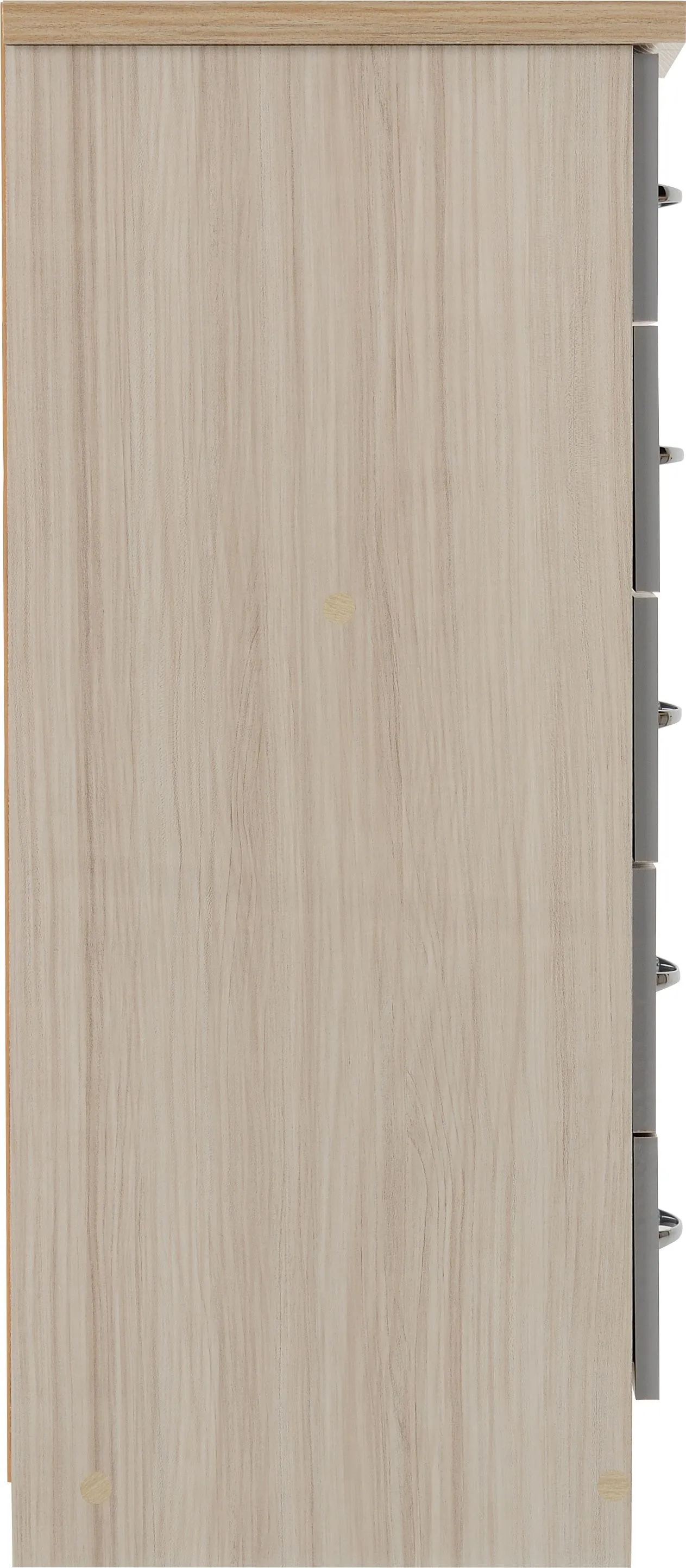 Seconique Nevada 5 Drawer Narrow Chest in Grey 5