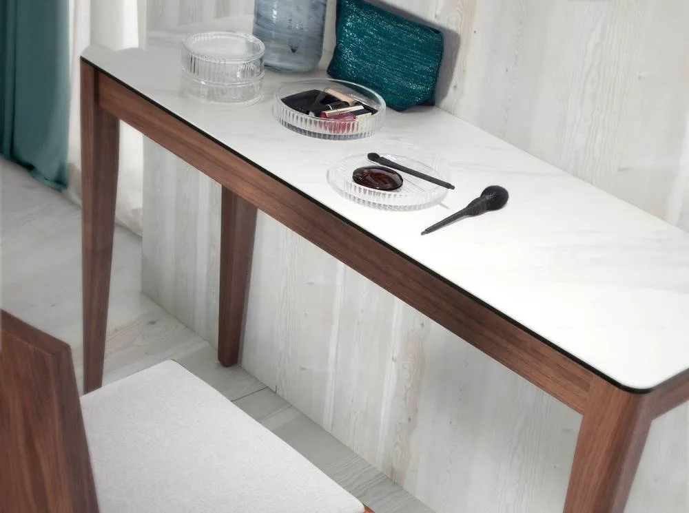 Angel Cerda Porcelain marble & walnut rectangular console table in Brown 5