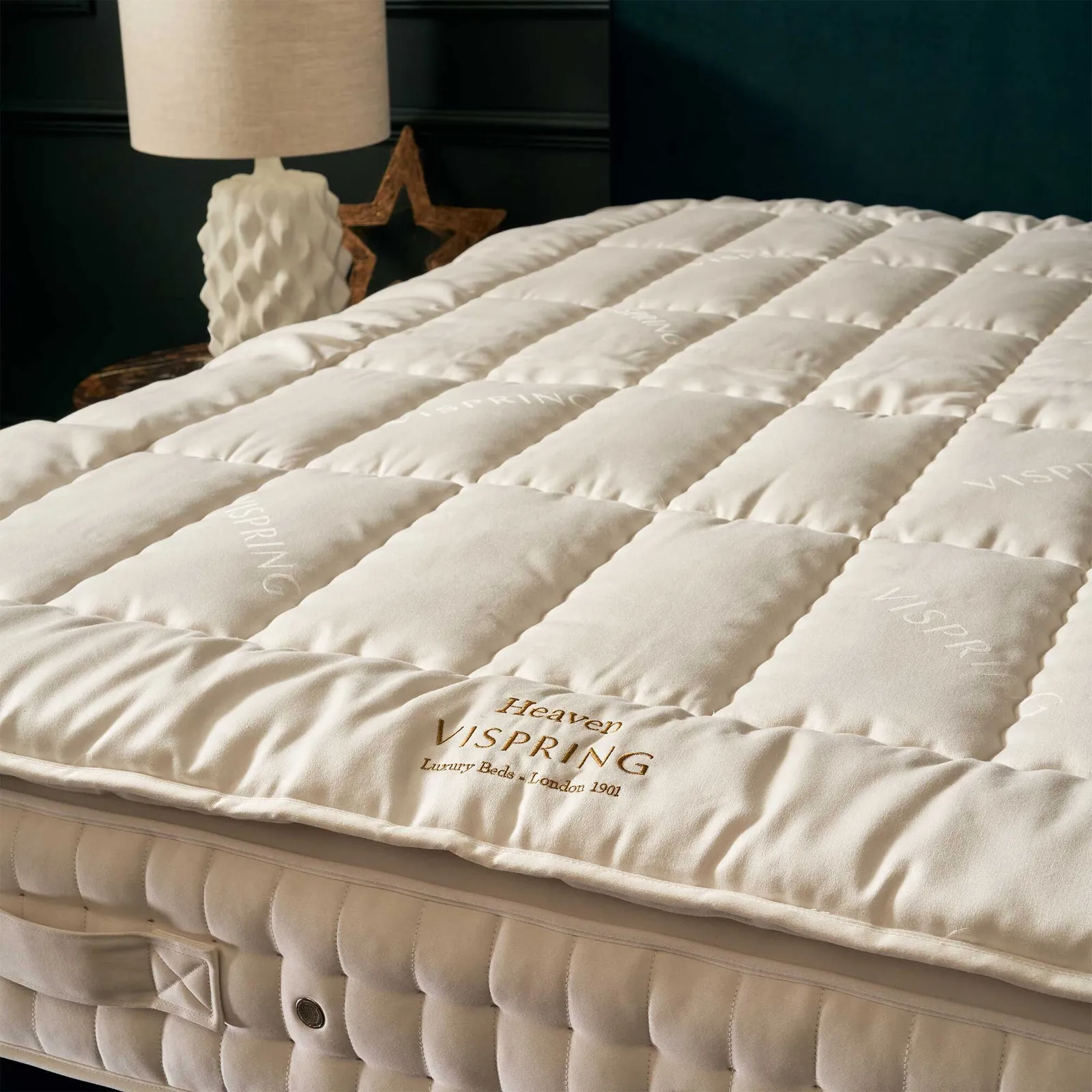 Vispring Heaven Super King Size Mattress Topper 182X200Cm, White | Barker & Stonehouse 4