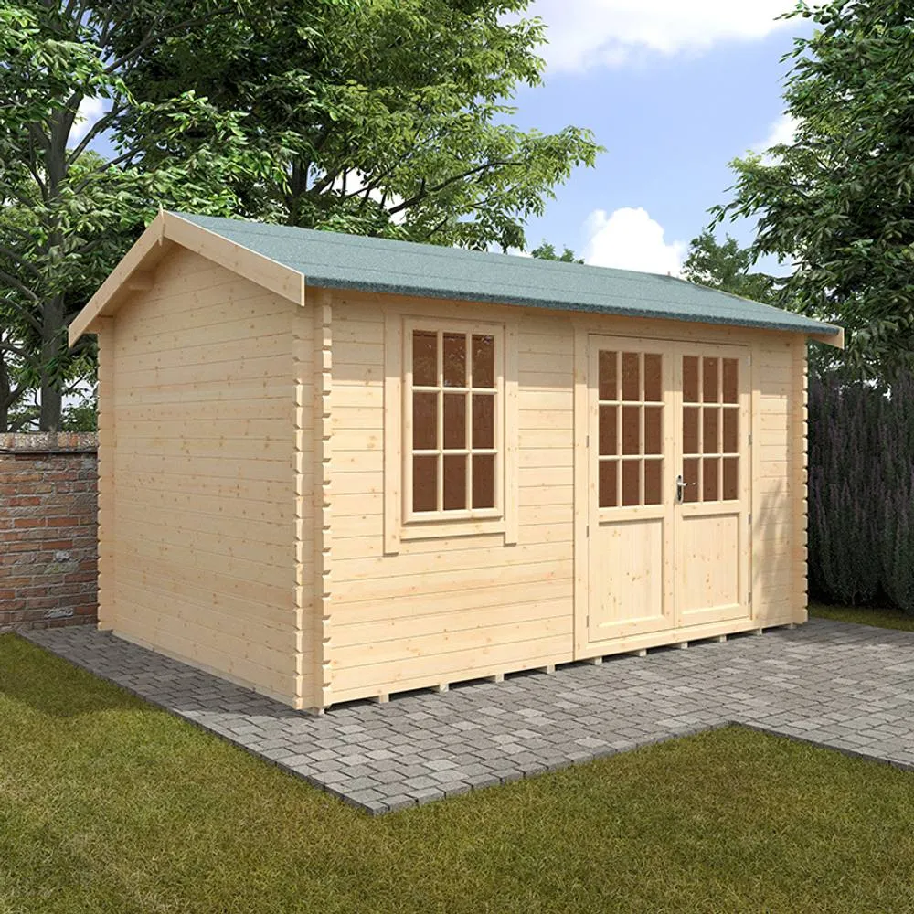 Buttercup Farm 14x10w The Henley Plus 44mm Cabin - L415 x W295 x H272.6 cm in Natural 2