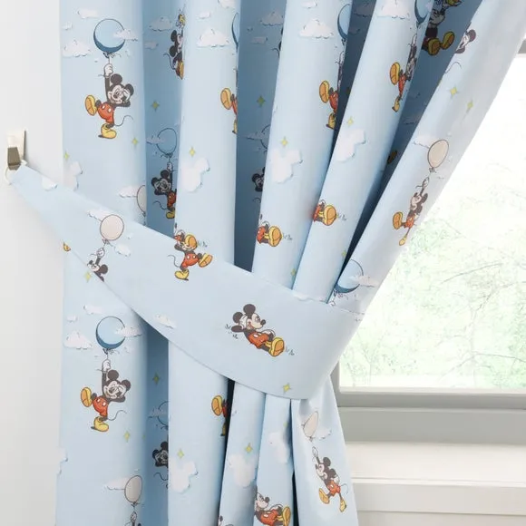 Disney Soft Skies Mickey Mouse Eyelet Curtains 4