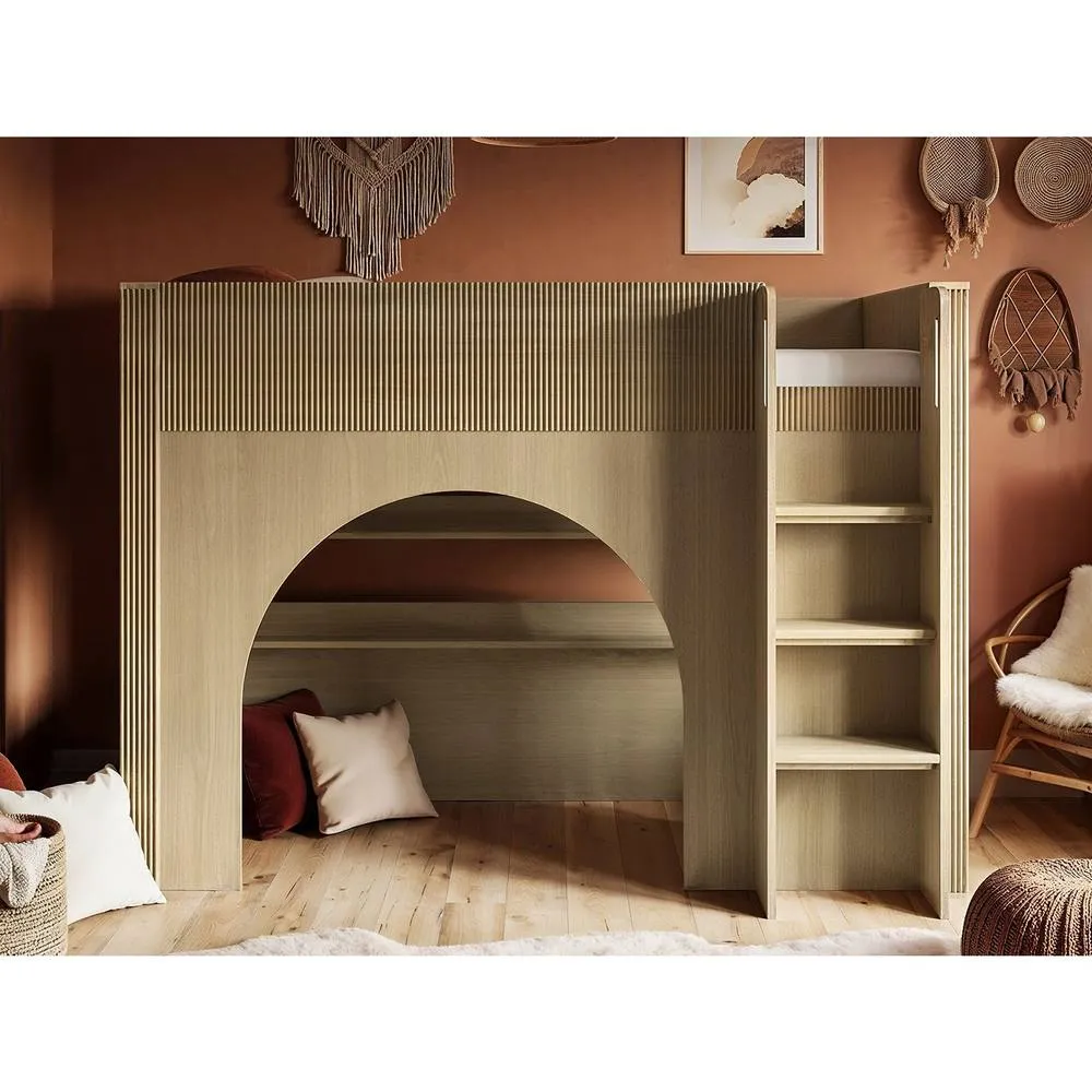 Flair Kaska Mid Sleeper with Ribbed Panel in Light Oak
