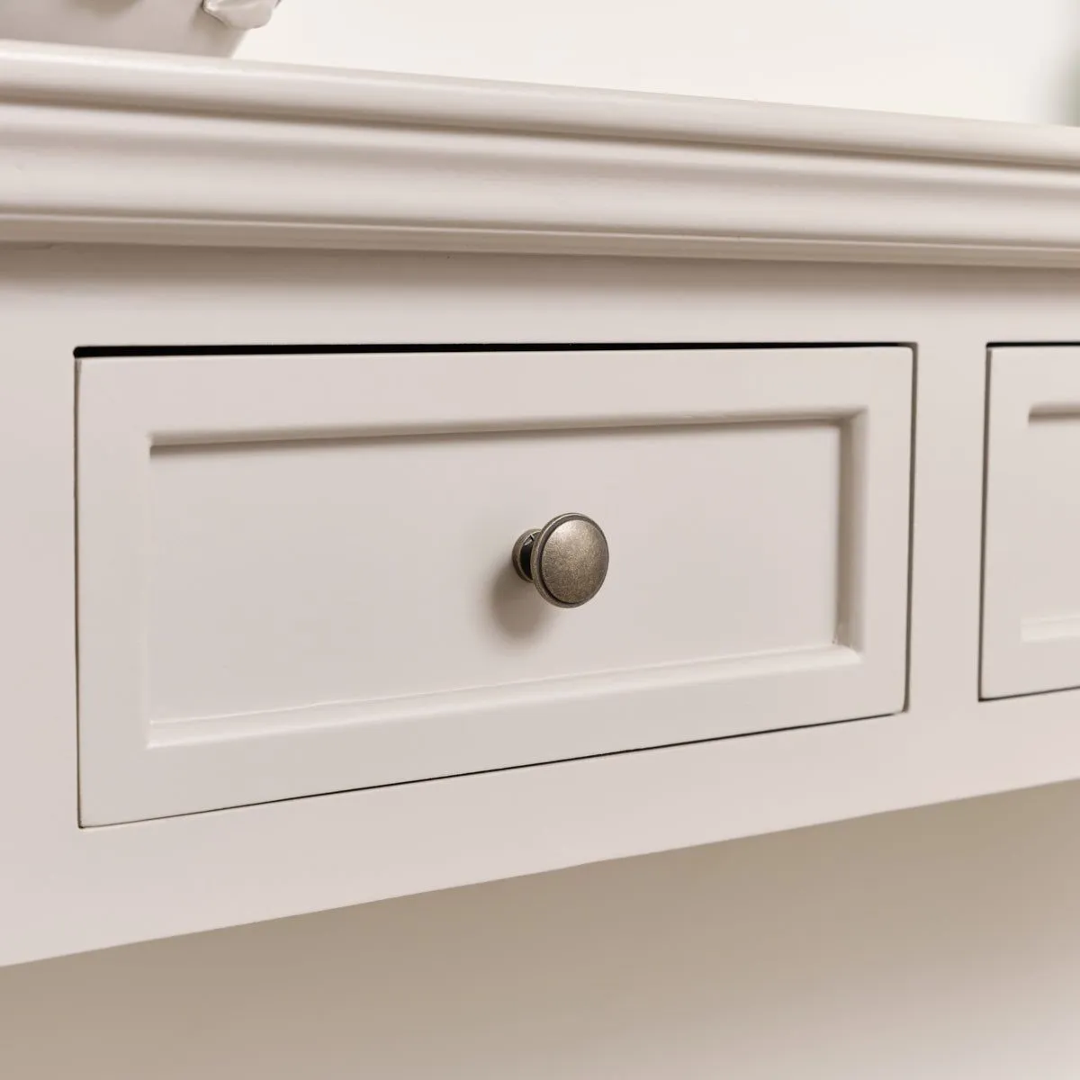 Melody Maison 2 Drawer Console / Dressing Table - Daventry Taupe-Grey Range in Taupe 6