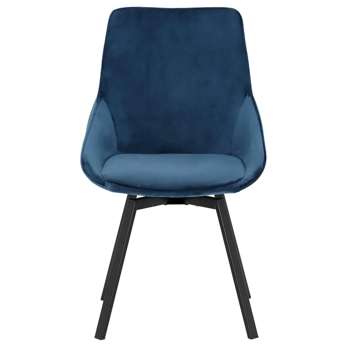 Beckton Leisure Swivel Dining Chair, Blue Velvet | Barker & Stonehouse 4